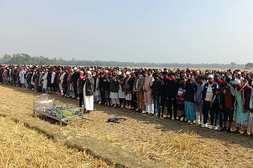 অশ্রুসিক্ত নয়নে সাজিদের শেষ বিদায়, হাজারো মানুষ শ্রদ্ধার ঢল